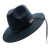 Klassieke Fedora Hoed in Navy Blauw