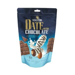 Dadels met Chocoladecoating – Amandel & Melksmaak
