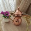 Traditionele Koperen Dallah Arabische Koffiepot – Vertind van Binnen met Messing Handvat