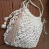 Gehaakte Macramé Tote Schoudertas – Wit
