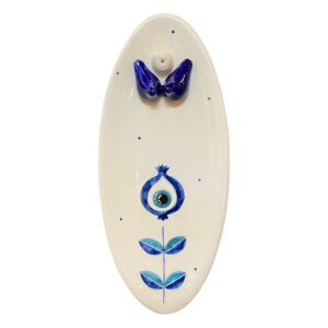 Decoratieve Keramische Wierookhouder met Boze Oog Ontwerp Handgemaakt