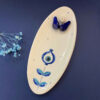 Decoratieve Keramische Wierookhouder met Boze Oog Ontwerp Handgemaakt