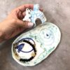 Decoratieve Keramische Kaarshouder met IJsbeer Ontwerp Handgemaakt