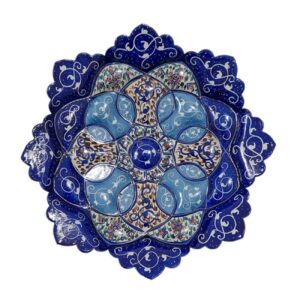 Decoratief Koperen Bord in Perzisch Minakari Email voor Muur & Tafel Decor