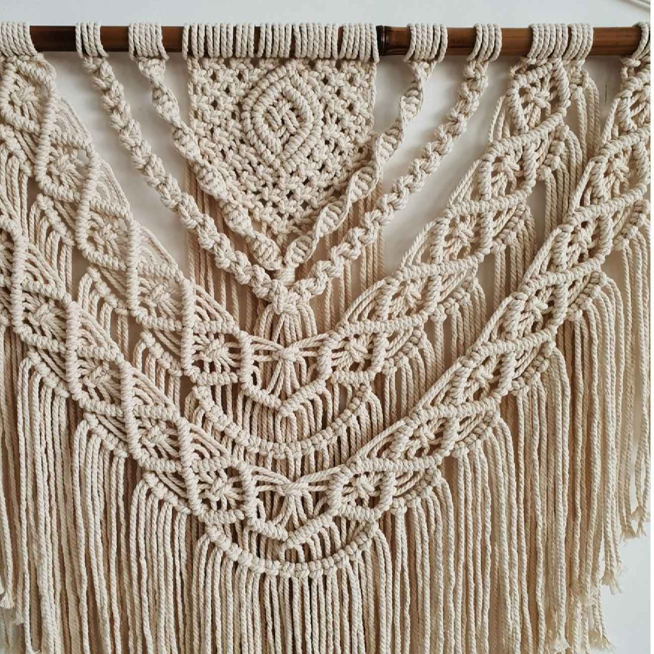 Decoratieve Macramé Wandtapijt Kunst Model Honey