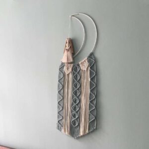 Decoratieve Macramé Wandtapijt Kunst Model Maan