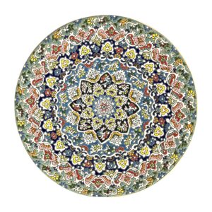Decoratieve Keramische Plaat met Perzische Minakari Emaille voor Muur en Tafel Decoratie