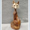 Decoratief Zittende Vos Beeldje – Artistieke Dierensculptuur