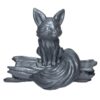 Decoratieve Zittende Vos op Boom Beeldje – Charmante Wilde Dier Sculptuur
