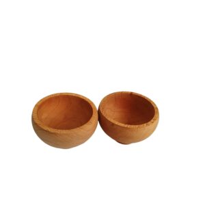 Decoratieve Houten Kom Rustiek & Minimalistisch Set van 2 Gemaakt van Natuurlijk Hout