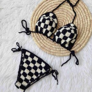 Delicaat Handgemaakt Gehaakt Bikini Set Bh & String voor Vrouwen