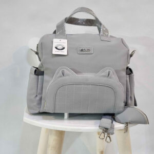 Leren Luiertas Grijs – Model QZ Kat