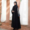 Elegante abaya met geborduurde mouwen