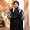 Elegante abaya met geborduurde mouwen