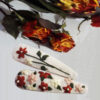 Geborduurde Snap Haarclip – Spring Bloom Wit