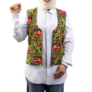 Geborduurd Vest met Olifant Ontwerp voor Vrouwen