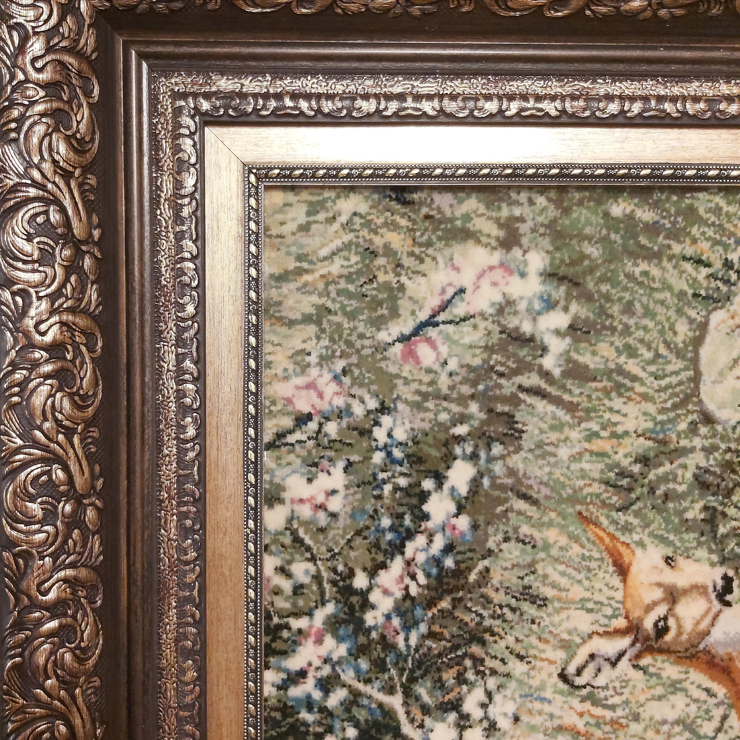 Handgeknoopt Perzisch Picturaal Tapijt uit Tabriz ‘Hert’