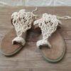 Handgemaakte Boho Macramé Sandalen – Wit