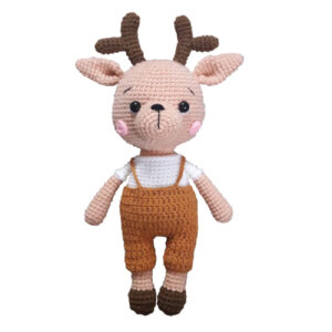 Amigurumi Gehaakte Gevulde Hert Knuffeldier voor Kinderen
