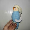 Amigurumi Gehaakte Whiteface Lutino Valkparkiet Knuffeldier