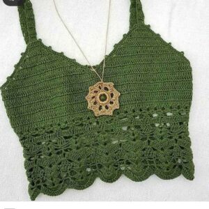 Handgeweven Gehaakte Croptop voor Dames Model Pearl