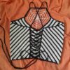 Handgehaakte Crop Top met Uniek Spinrag Ontwerp