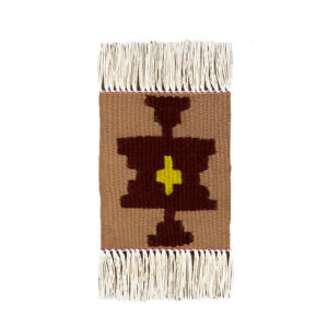 Handgeweven Perzische Kilim Onderzetter Traditioneel Geometrisch Ontwerp (x3)