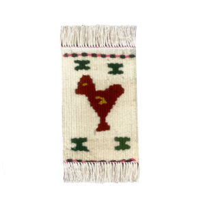 Handgeweven Perzische Kilim Onderzetter in Vogel Ontwerp (x3)