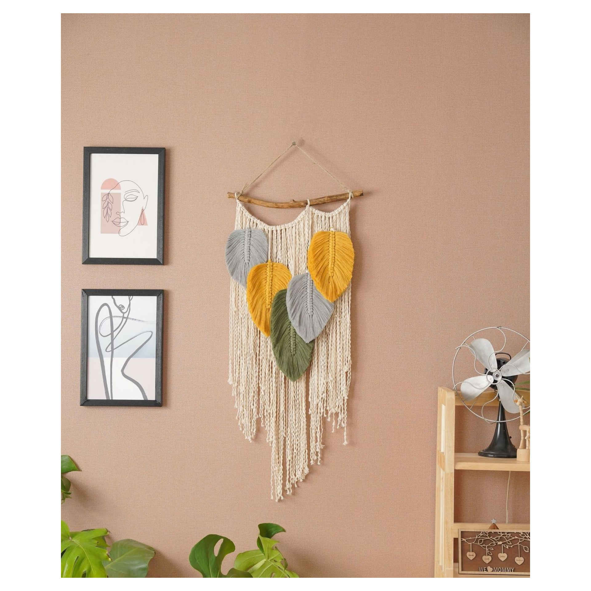 Woondecoratie Macramé Wandkleed – Bruin Bohemien