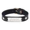 Islamitische Armband in Leer & Roestvrij Staal met Hirz van Imam Jawad