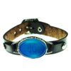 Islamitische Armband met Leer & Agaat Versierd met Ya Aallah