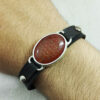 Islamitische Armband met Leer & Agaat Steen Verstelbaar Surah Al-Kafirun