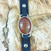 Islamitische Armband met Leer & Agaat Steen Verstelbaar Surah Al-Kafirun