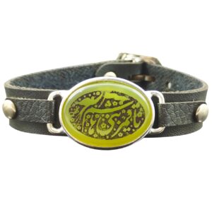 Islamitische Armband met Leer & Agaatsteen voor Mannen