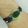 Islamitische Armband met Leer & Agaat Steen voor Mannen
