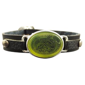 Islamitische Armband met Leer & Agaat Steen voor Mannen