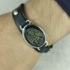Islamitische Armband met Leer & Agaatsteen voor Mannen in Imam Reza Calligrafie