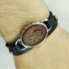 Islamitische Armband met Leer & Agaatsteen met Ya Aba Saleh Kalligrafie