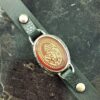 Islamitische Armband met Leer & Agaatsteen met Ya Aba Saleh Kalligrafie