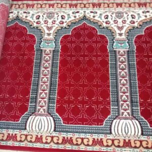 Islamitisch Moskeekleed Rode Kleur – Premium Masjid Vloerbedekking, 5 Meter