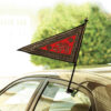 Islamitische Muharram Driehoekige Vlag met Stok Ya Aba Abdillah Al Hussain Geschikt voor Auto (x2) Wandtapijt