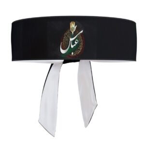 Islamitische Sjiitische Hoofdband voor Sjiitische Moslims – Ya Abbas Zwart (10x)