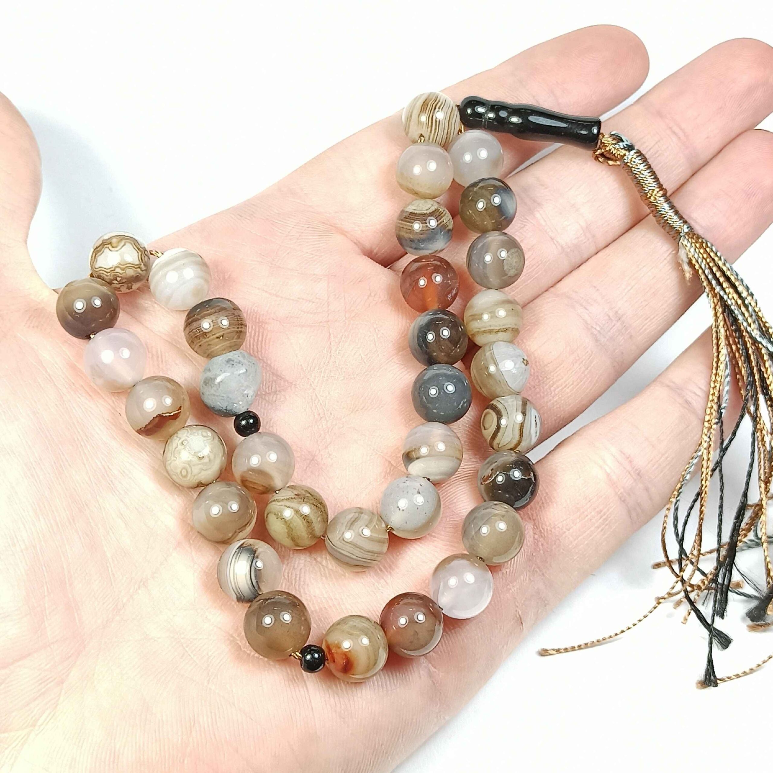 Islamitische Sulemani Hakik Rozenkrans Gebedskralen 33 Kralen Moslim Tasbih