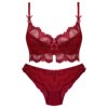 Rode Guipure Lingerieset – Bloemenmotief