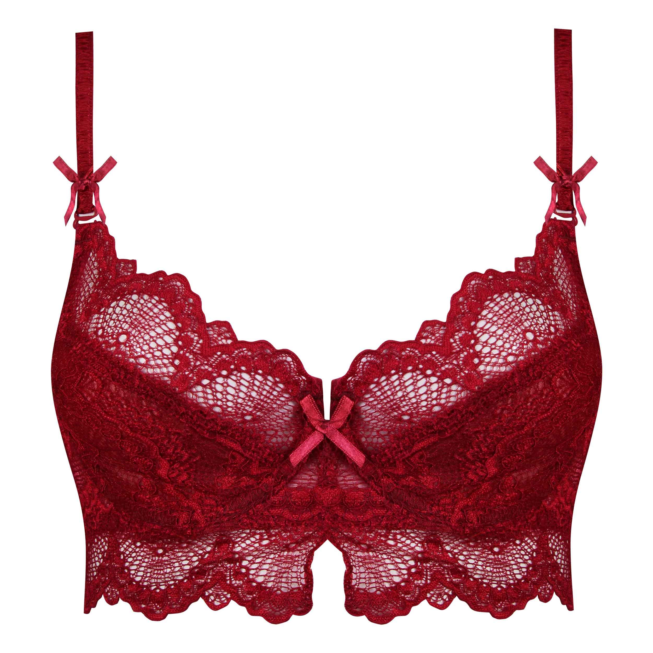 Rode Guipure Lingerieset – Bloemenmotief