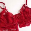 Rode Guipure Lingerieset – Bloemenmotief