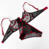 Zwarte Kanten Lingerieset – Teddy Ontwerp