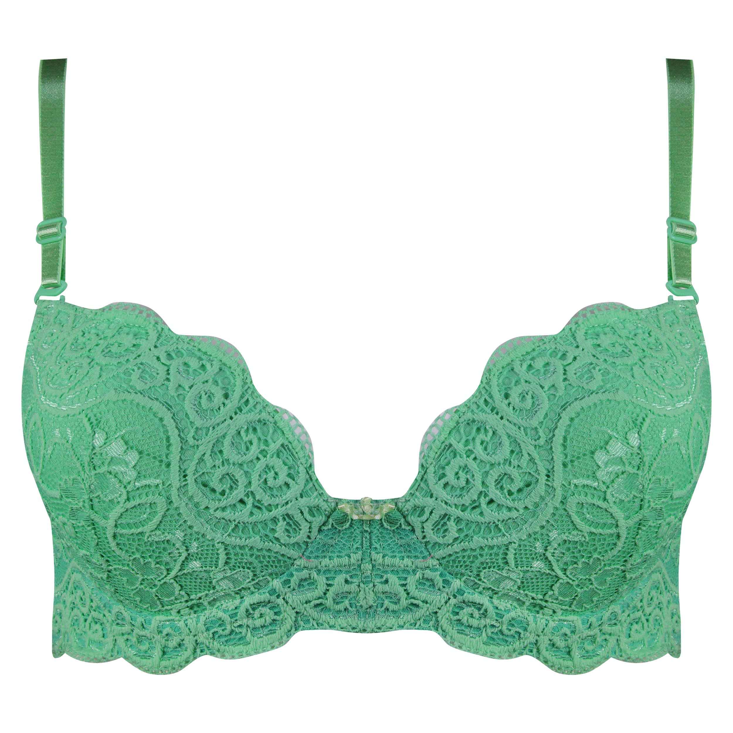 Groene Guipure Lingerieset – Bloemenmotief