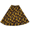 Lange Zwarte Katoenen Rok met Bloemen