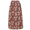 Lange Bruine Rok met Bloemen Ontwerp